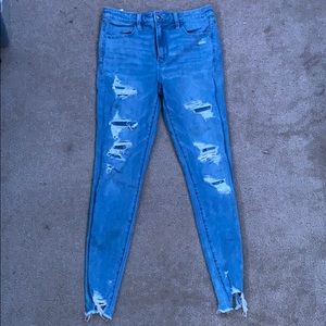 light washed distressed American Eagle jeans